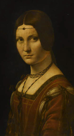 Léonard de
Vinci,  Portrait de femme, dit La Belle Ferronnière